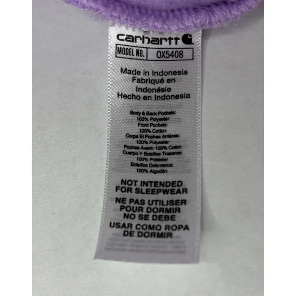Carhartt Baby Girls Purple Sherpa Fleece Hooded Coverall Jumpsuit 18M Zip